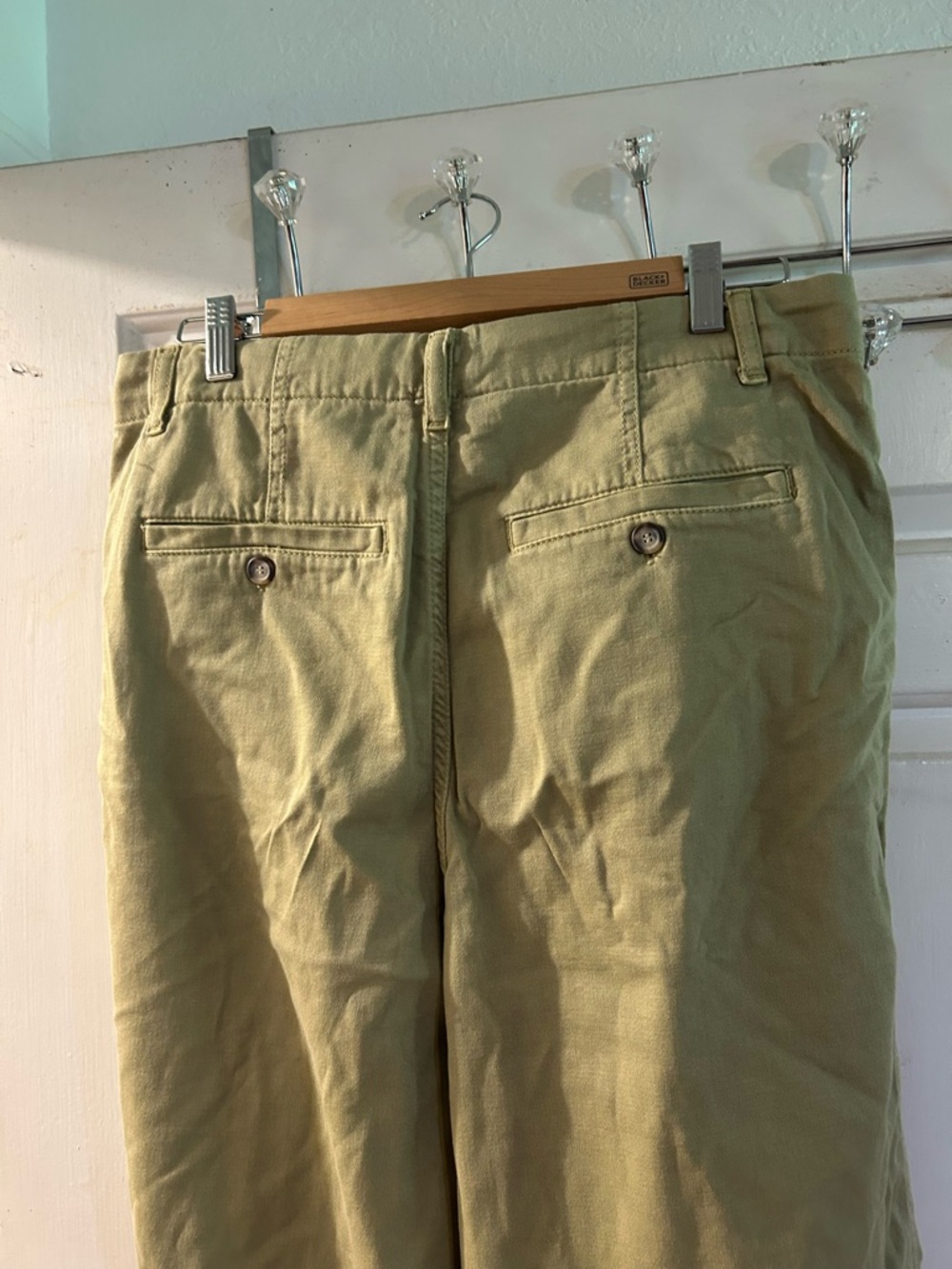Free People Olive Green Pleated Chinos - Picture 4 of 4